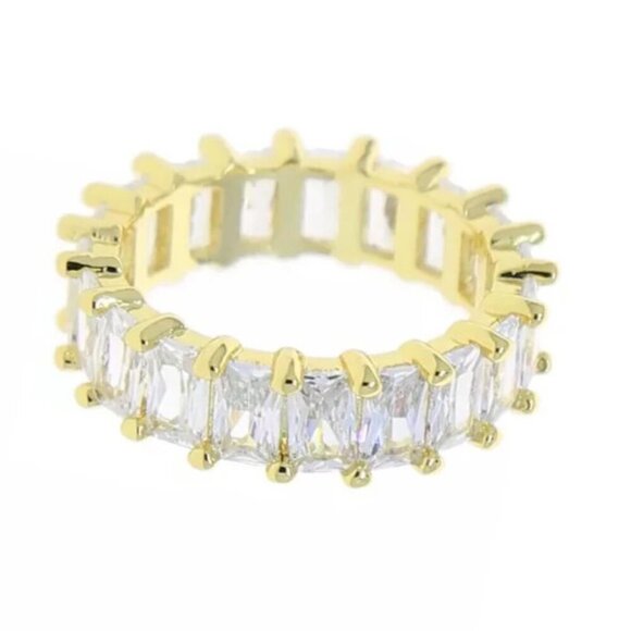 Fashion Gems Full Around Zircon Beautiful Eternity Rings for Woman, MARR9247 - Picture 2 of 4